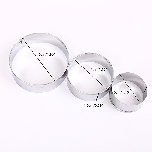 Cookie Cutter Panniuzhe 12PCS Stainless Steel Christmas Cookie Cutters, Star Hearts Round Flower Shape Moulds, Cake Pastry Icing Biscuit Cutters