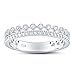 SILVERCLOSEOUT Sterling Silver Double Row Cz Eternity Ring - Size 6