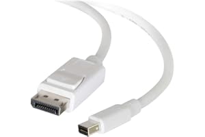 C2G 54298 Mini DisplayPort to DisplayPort Adapter Cable M/M, White (6 Feet, 1.82 Meters)