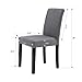 LSSBOUGHT Set of 2 Classic Fabric Dining Chairs Dining Room Chair with Solid Wood Legs (Grey)