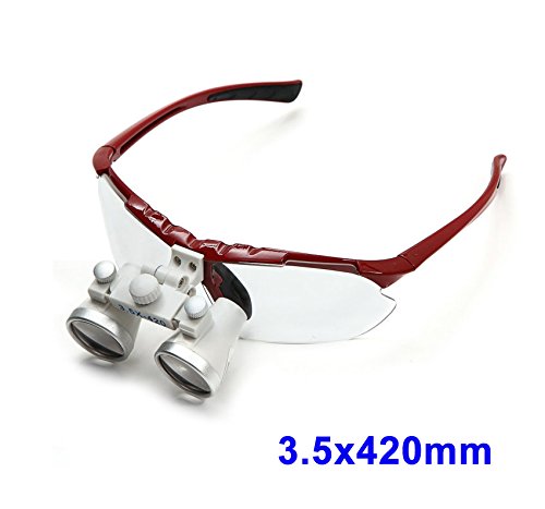 Zinnor Dentist Dental Surgical Medical Binocular Loupes Optical Glass Loupe 3.5X420mm (FBA Delivery)