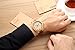Tamlee Casual Wooden Watches for Men with Genuine Leather Lumination Hands