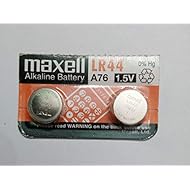 Maxell LR44 Alkaline 1.5V Battery, 2-Pack