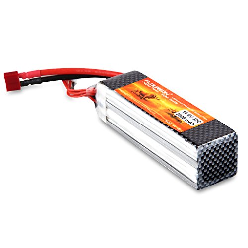 FLOUREON 4S 14.8V 2800mAh 30C Lipo RC Battery with T Plug for RC Airplane RC Helicopter RC Car Truck RC Boat RC Hobby