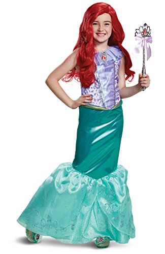 Disguise Ariel Deluxe Child Costume, Teal, Medium/(7-8)