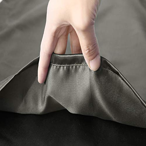 Treely Satin Pillowcase Silky Sham Pillow Case for Hair and Skin with Envelope Closure,Set of 2(Dark Grey,20"x26") - Thumbnail 7