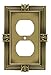Franklin Brass Pineapple (1-Pack) Outlet Covers Wall Plate Tumbled Antique Brass 1-Gang Wall Plate Single Duplex Switch Plates Electrical Outlet Covers 64472