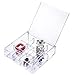 Clear Jewelry and Accessories Tray with Hinged Lid,12 Grids Choice Fun