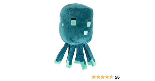 Amazon Com Jinx Minecraft Earth Happy Explorer Glow Squid Plush Stuffed Toy Multi Colored 7 Tall Toys Games
