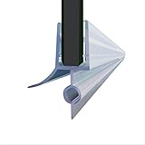 Elegant Shower Door Bottom Seal Strip for 3/8 Thick Shower Doors Glass Pre-cut 28 Inch Length Free Cutting