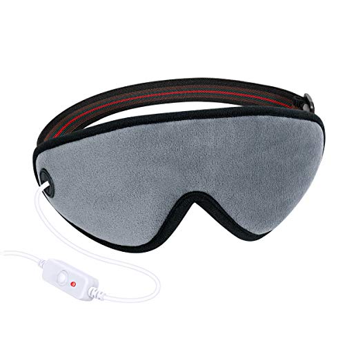3D Heated Eye Mask, Far Infrared Electric Eye Massager, Reusable Moist