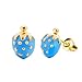 33 Pairs 18K Gold Plated Mixed Colorful CZ Earrings Flower Cute Animal Butterfly Mouse Heart Shape Star Lollipop Ladybug Faux Pearl Stud Earring Set New Year Christmas Gift for Girls Kids