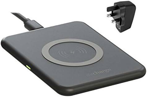 Aircharge Slimline Qi Wireless Charging Pad With UK Plug - Black