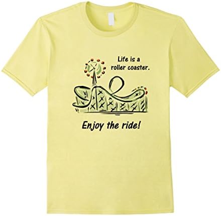 Mens Life Is A Roller Coaster. Enjoy the Ride | Concrete Kitty Medium Lemon
