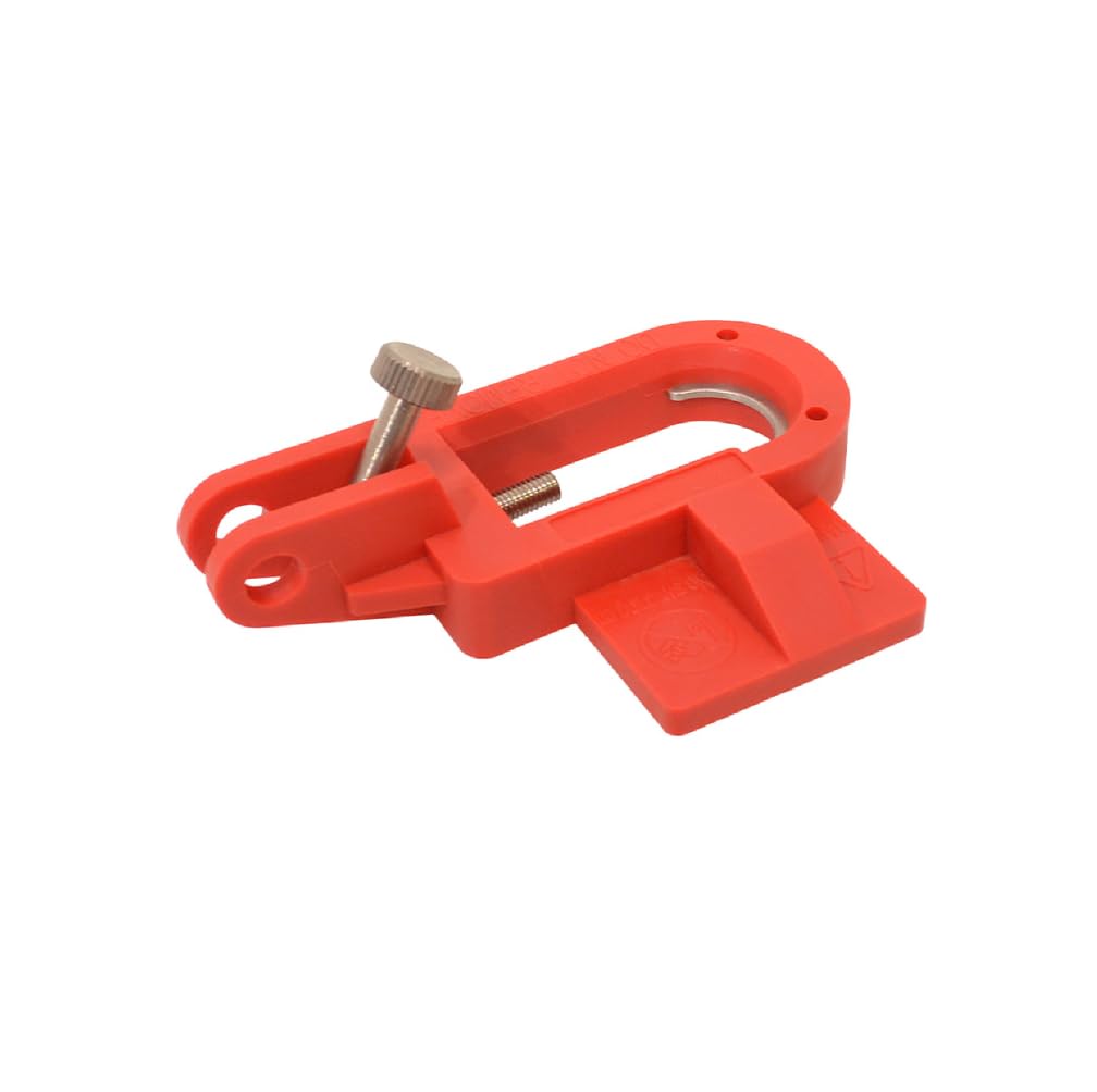 Large Lockout Circuit Breaker - Max Toggle Height 30mm - Heavy Duty Red Electrical Breaker Lockout Device for Industrial Safety & LOTO Compliance