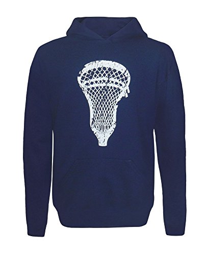 Zone Apparel Boy’s Youth Lacrosse Hoodie Sweatshirt – Lacrosse Head Large Navy
