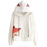 Cosplay Anime Fox Graphic Cute Teen Emo Sweater Hoodie Ears Costume Emo Jacket T Shirt Top Shirt