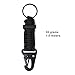 Freehawk 1Pcs Firestarter Paracord Keychain Braided Paracord Survival Keychain Paracord Braided Rope Cord Band Keychain with Firestarter in Black