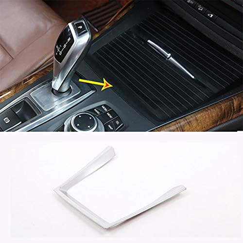 Matte Silver ABS Interior Mouldings Car Center Console Frame Decoration Cup Holder Strip Trim For X5 E70 2008-2013