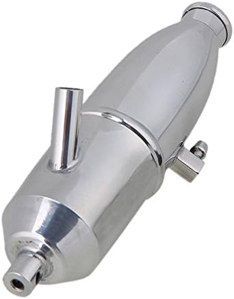 Yiguo Silver Aluminum Alloy W10004 Exhaust Pipe Tubing L130mm for 1:10 RC Car