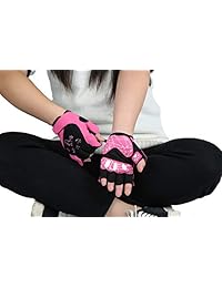 JGbike MYSUPERSTAR - Guantes de entrenamiento para mujer, gimnasio, crossfit, yoga, fitness, ejercicio, moda, guantes de medio dedo para mujeres y niñas