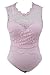 Shawhuwa Womens Sexy Floral Lace High Neck Sleeveless Bodysuit Clubwear (Medium, Pink)