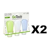 humangear Gotoob 3 Ounce 3 Pack Travel Bottle Large 3Ounce,One Size,Green/Clear/Blue