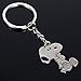 Creative Snoopy shape couple metal keychain/key ring 1pair