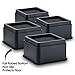iPrimio Bed Risers - Square, 2 Inch Lift, Heavy Duty, 4 Pack, Up to 10000lbs - Bed Raising Blocks, Furniture Risers - Safe, Sturdy Bed Lifts for College Dorm Rooms, Couches, Tables, Desk Riser