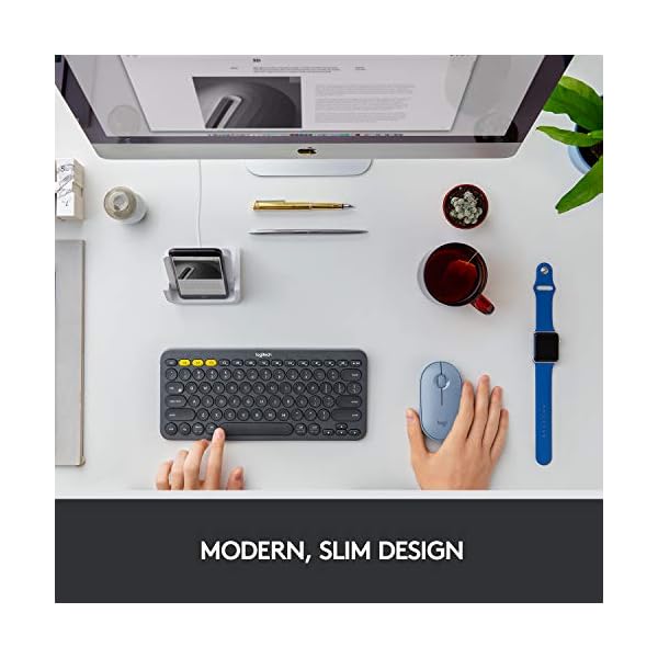 Logitech Pebble Wireless Mouse with Bluetooth or 2.4 GHz Receiver, Silent, Slim Computer Mouse with Quiet Clicks, for…