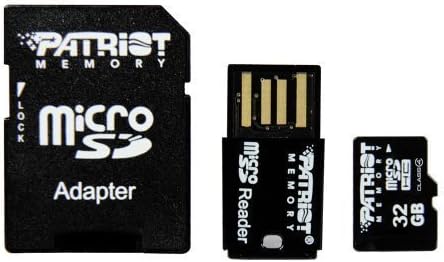 Patriot Connectivity Kit with Class 4 32GB microSDHC Card, USB 2.0 Adapter and SD Adapter (PSF32GMCSDHC4UK)