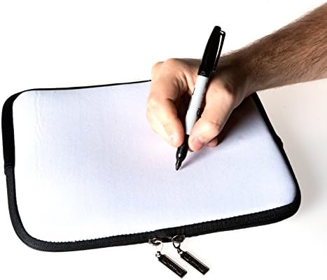 White Laptop Sleeve Case Protective Slim, Water Resistant Neoprene, Notebook Computer Case Skin Cover for MacBook Pro Acer Asus Dell Fujitsu ipad mini Kindle Lenovo HP Samsung Sony (15 Inch)