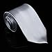 DAN SMITH Light Silver Neck Ties For Wedding Wrinkle-Free Tie Silver April Fool Mhl DAA3E01K Plain Satin