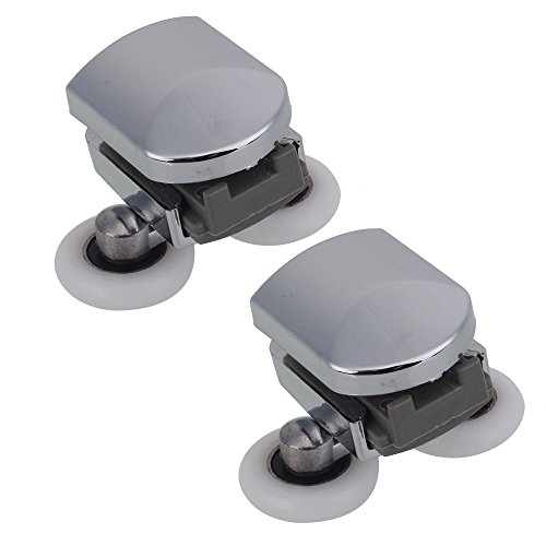 BQLZR Twin Bottom Zinc Alloy Shower Door Spring Rollers/Runners/Wheels 25mm wheel Pack Of 2