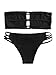 SweatyRocks Women's Sexy Bikini Swimsuit Cutout Ruched Bandeau Bathing Suit Black S