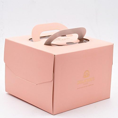 WPPOWER 4 Inch Cake Slice Boxes Wedding Candy Boxes for Returning Gift Packing Box Soap Muffin Cookies Cupcake Chocolate (Pack of 5)(4 Inch, Pink)