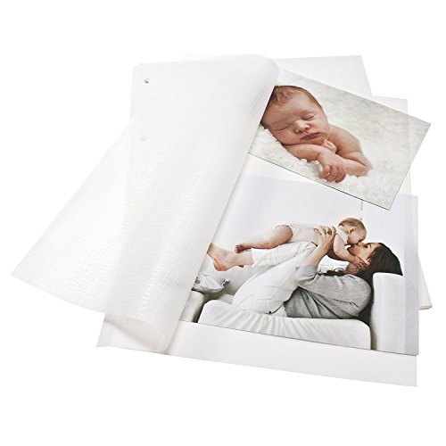 goldbuch 83001 Fotokarton A4 Weiss mit Pergamin, 20 Blatt, 23.2 x 29.7 cm