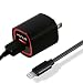 18W Adaptive Fast Home Charger 6ft Braided MFI USB Cable Adapter Wall Travel AC Power Smart Detect Long Data Cord for Verizon iPhone 6 6S 7 8 / Plus - Verizon iPhone X (10), XR, XS, XS Max