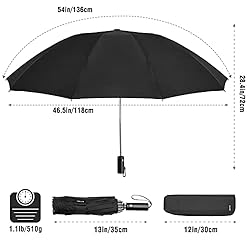 G4Free Large Umbrella 54 Inch Windproof Travel