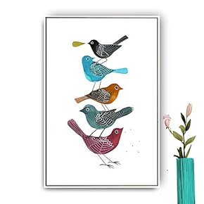 Framed Canvas Wall Art for Living Room, Bedroom Abstract House Canvas Prints for Modern Home Decoration Ready to Hang - 16"x24" inches