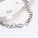 GAGAFEEL His Only Her One Couple Cuff Wrist Bracelet Stainless Steel Chain Anniversary Gift for Lover