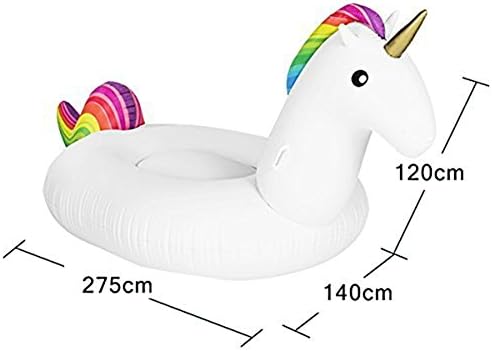 Giant Inflatable Unicorn Pool Float 9 Ft Long with Rapid Valves for Adults and Kids,108.2 x 55 x 47- Inches