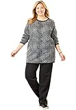 Woman Within Plus Size Petite Tunic Length Fleece Sweatsuit
