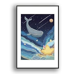 Framed Canvas Wall Art for Living Room, Bedroom Whale Canvas Prints for Modern Home Decoration Ready to Hang - 16"x24" inches