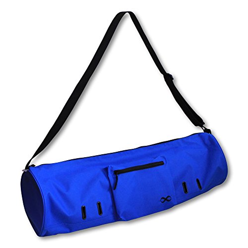 YogaAddict Yoga Mat Bag ‘Compact’ with Pocket, 28″ Long, Fit Most Mat Size, Extra Wide, Easy Access – Blue