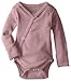 L'ovedbaby Unisex Baby 100% Organic Kimono Bodysuit (Mauve, 0-3m)