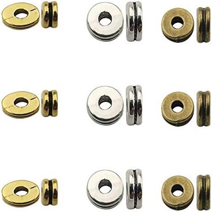 240pcs Mixed 6mm European Loose Spacer Bead,Craft Supplies Charms Pendants for Jewellery Making Accessory for DIY Bracelet Necklace WM234