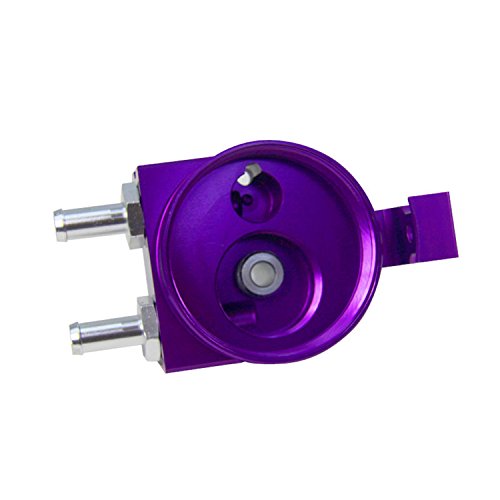 Primecooling Baffled Billet Aluminum Oil Catch Tank Can Reservoir Tank Universal ( Purple )