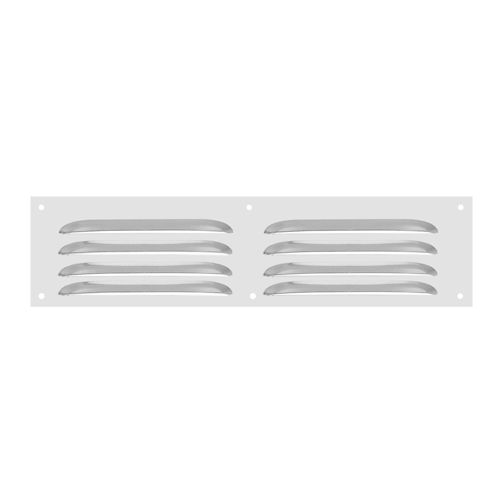 PATIKIL 12 x 4 Inch Aluminum Vent Cover, Screen Air Grille Ventilation Cover HVAC Louvered Grill for Home Kitchen Fireplace Bathroom Wall Ceiling, Silver Tone