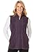 Woman Within Women's Plus Size Zip-Front Microfleece Vest - Black, 3X